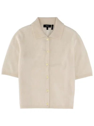 Theory Cashmere Shirt In Neutral