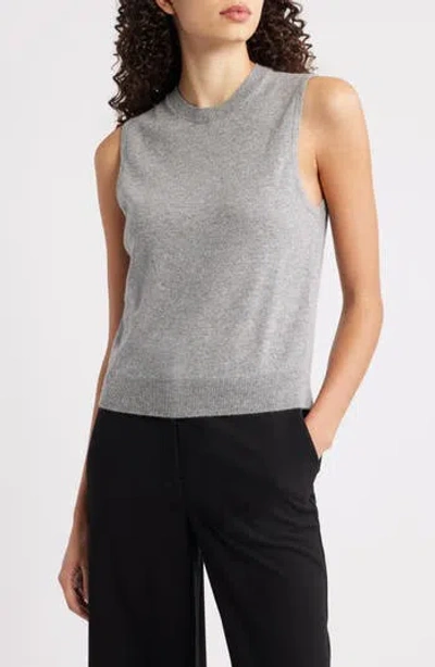 Theory Cashmere Sleeveless Sweater In Gray