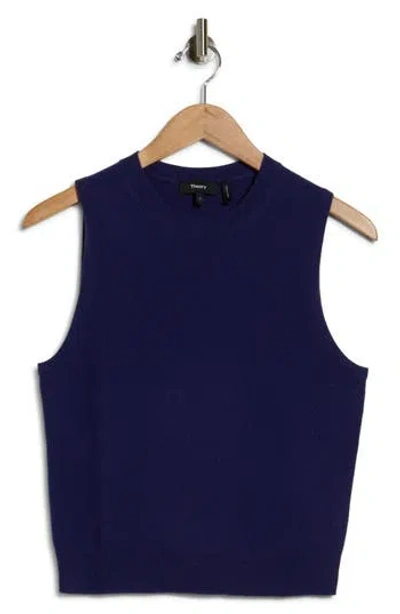 Theory Cashmere Sleeveless Sweater In Blue