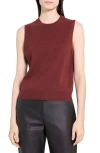Theory Cashmere Sleeveless Sweater In Red