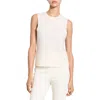 Theory Cashmere Sleeveless Sweater In White