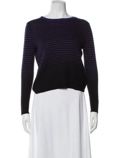 Pre-owned Theory Cashmere Striped Sweater In Blue