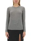Theory Grey Cashmere Sweater In Gray