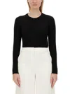 Theory Crewneck Cashmere Knit Sweater In Black