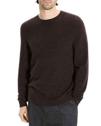 Theory Hilles Crewneck Sweater In Cashmere In Brown