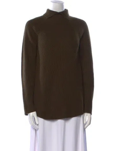Pre-owned Theory Cashmere Sweater In Green