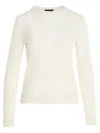 Theory Crewneck Knitted Sweater In Feather Cashmere