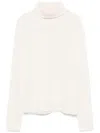 Theory Womens Cashmere Pullover Turtleneck Sweater In White