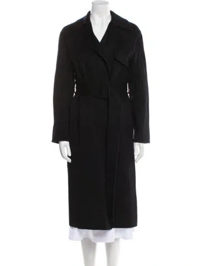 Pre-owned Theory Cashmere Trench Coat In Blue