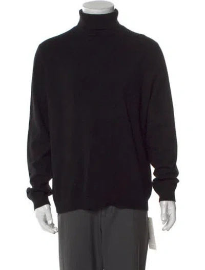 Pre-owned Theory Cashmere Turtleneck Pullover In Black