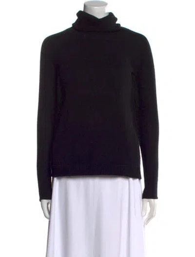Pre-owned Theory Cashmere Turtleneck Sweater In Black