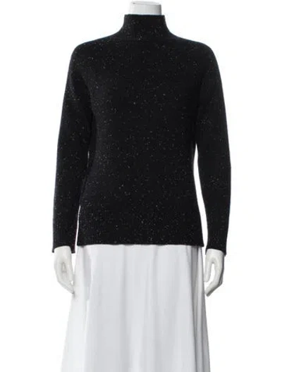 Pre-owned Theory Cashmere Turtleneck Sweater In Black