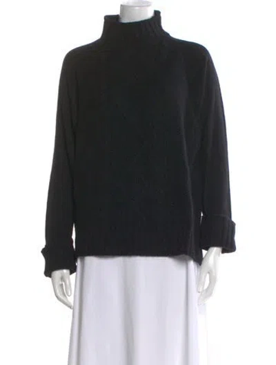 Pre-owned Theory Cashmere Turtleneck Sweater In Black