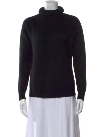 Pre-owned Theory Cashmere Turtleneck Sweater In Black