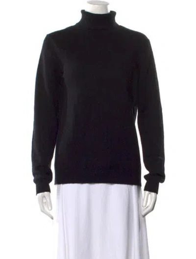 Pre-owned Theory Cashmere Turtleneck Sweater In Black