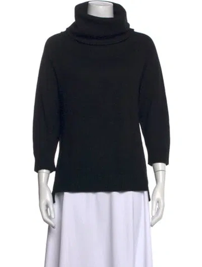 Pre-owned Theory Cashmere Turtleneck Sweater In Black