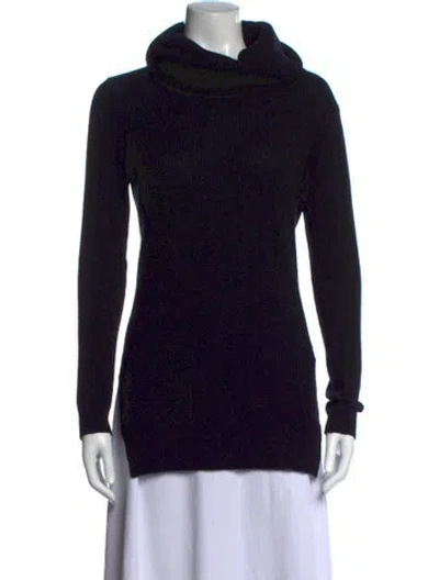 Pre-owned Theory Cashmere Turtleneck Sweater In Black