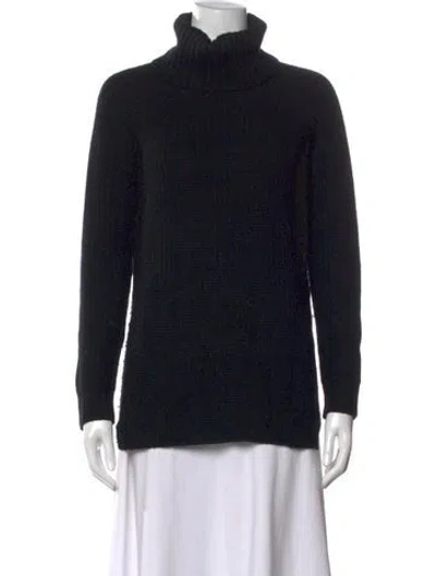 Pre-owned Theory Cashmere Turtleneck Sweater In Black