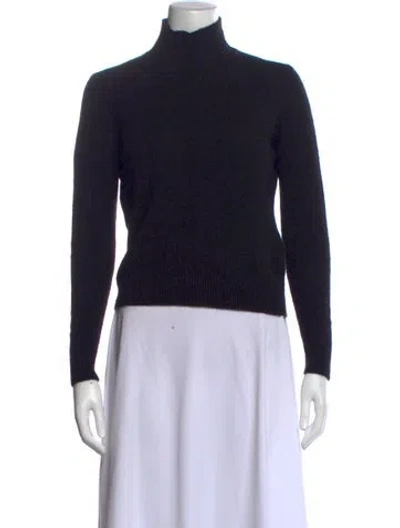 Pre-owned Theory Cashmere Turtleneck Sweater In Black