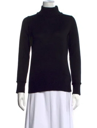 Pre-owned Theory Cashmere Turtleneck Sweater In Black