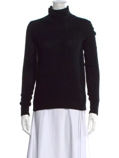 Pre-owned Theory Cashmere Turtleneck Sweater In Black