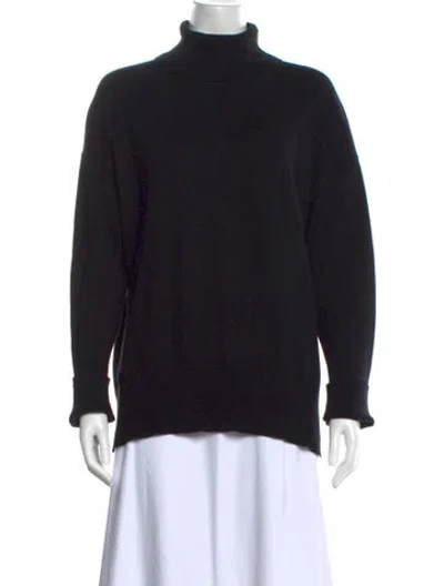 Pre-owned Theory Cashmere Turtleneck Sweater In Black