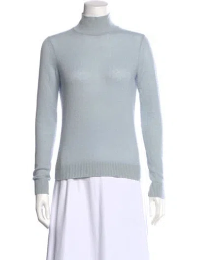Pre-owned Theory Cashmere Turtleneck Sweater In Blue