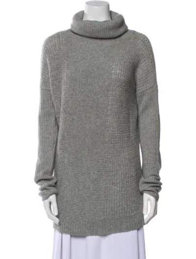 Pre-owned Theory Cashmere Turtleneck Sweater In Blue