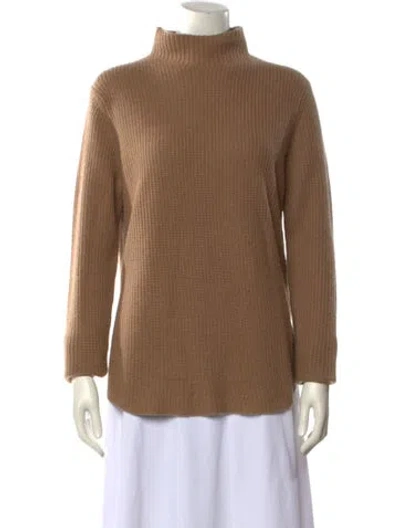Pre-owned Theory Cashmere Turtleneck Sweater In Brown