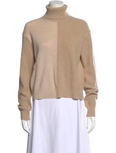 Pre-owned Theory Cashmere Turtleneck Sweater In Brown