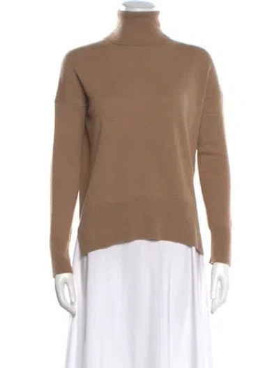 Pre-owned Theory Cashmere Turtleneck Sweater In Brown