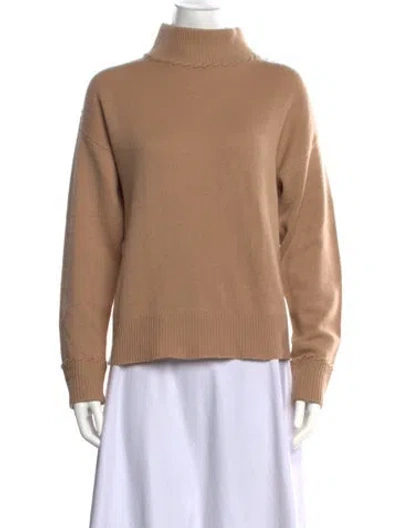 Pre-owned Theory Cashmere Turtleneck Sweater In Brown