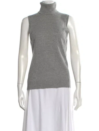 Pre-owned Theory Cashmere Turtleneck Sweater In Gray