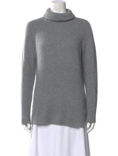 Pre-owned Theory Cashmere Turtleneck Sweater In Gray