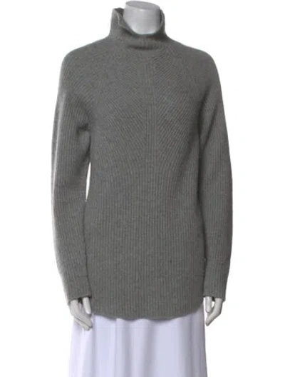 Pre-owned Theory Cashmere Turtleneck Sweater In Gray
