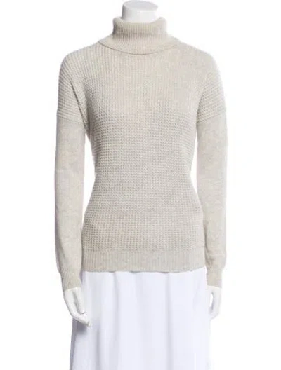 Pre-owned Theory Cashmere Turtleneck Sweater In Gray