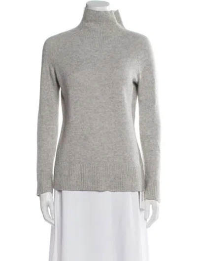 Pre-owned Theory Cashmere Turtleneck Sweater In Gray