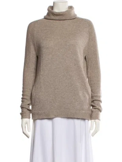 Pre-owned Theory Cashmere Turtleneck Sweater In Gray