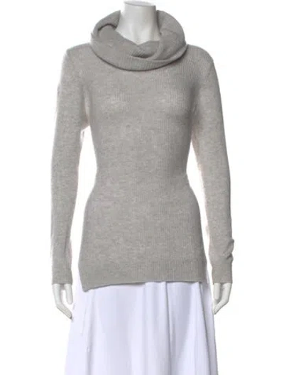 Pre-owned Theory Cashmere Turtleneck Sweater In Gray