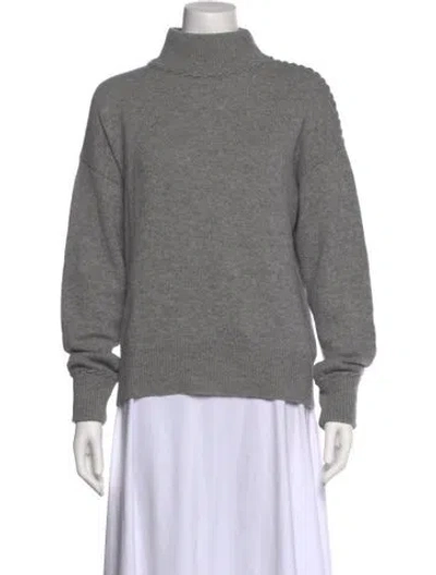 Pre-owned Theory Cashmere Turtleneck Sweater In Gray