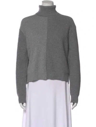 Pre-owned Theory Cashmere Turtleneck Sweater In Gray