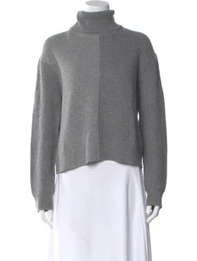 Pre-owned Theory Cashmere Turtleneck Sweater In Gray