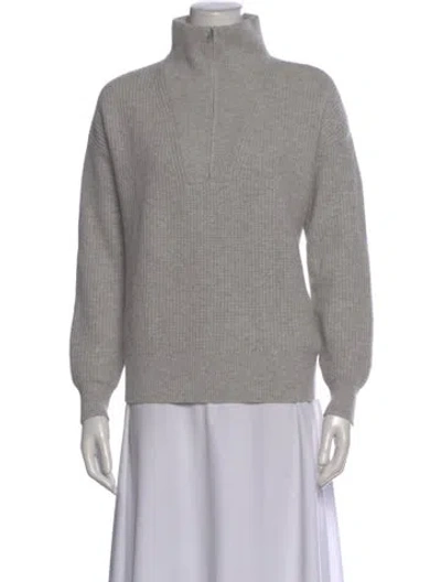 Pre-owned Theory Cashmere Turtleneck Sweater In Gray