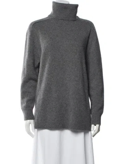 Pre-owned Theory Cashmere Turtleneck Sweater In Gray