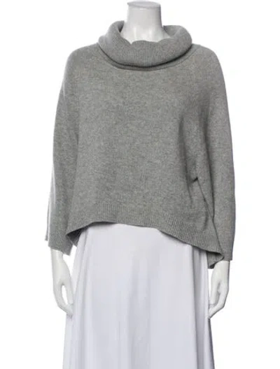 Pre-owned Theory Cashmere Turtleneck Sweater In Gray