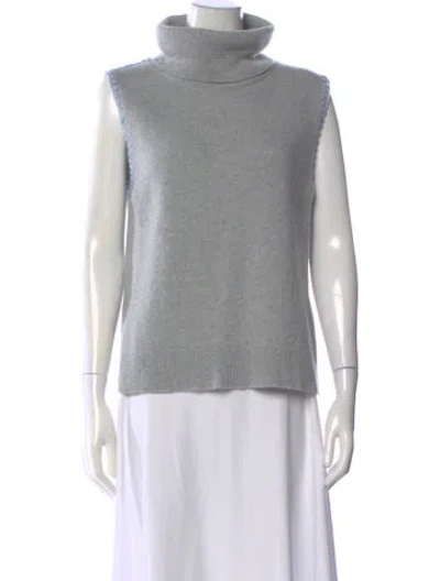 Pre-owned Theory Cashmere Turtleneck Sweater In Gray