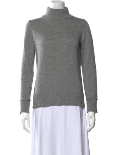Pre-owned Theory Cashmere Turtleneck Sweater In Gray