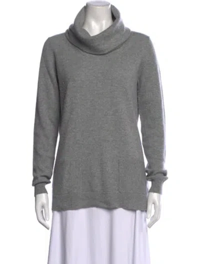 Pre-owned Theory Cashmere Turtleneck Sweater In Gray