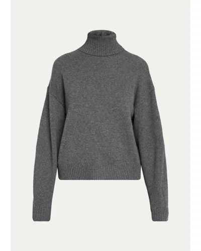 Theory Cashmere Turtleneck Sweater In Gray