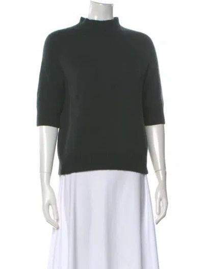 Pre-owned Theory Cashmere Turtleneck Sweater In Green